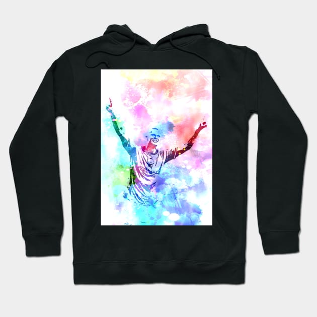 Erling Haaland Watercolor Hoodie by Masdian Watercolor